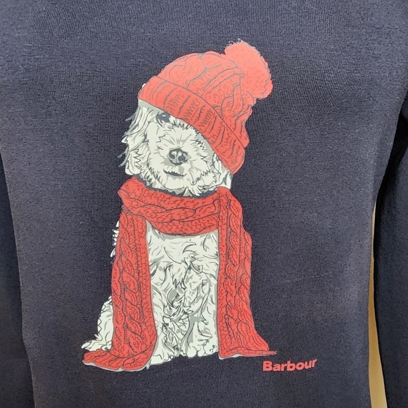 BARBOUR‎ Fareham Navy Long Sleeve T-Shirt Size 6 - Picture 4 of 9